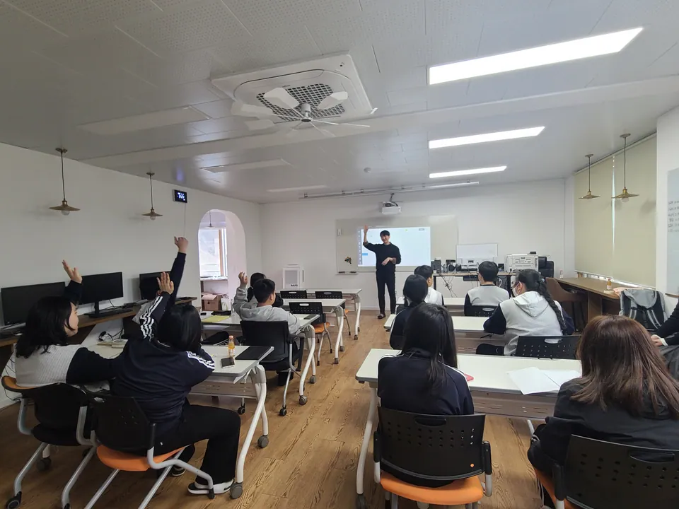 황둔중학교 미래 역량 AI 교육 교육 현장 사진